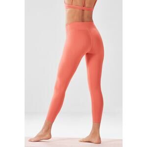 Fabletics Define PowerHold Mid-Rise Capri Legging Ginger Coral Size Small